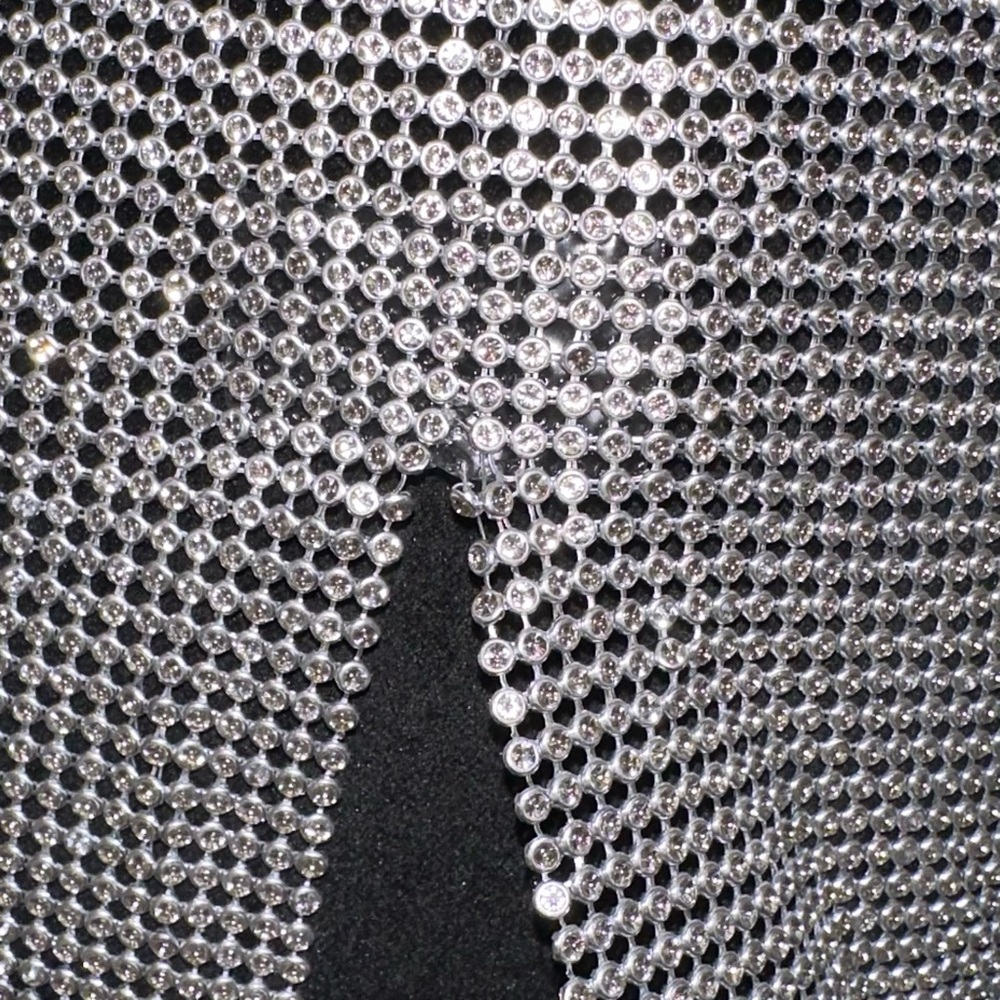 Rhinestone Mesh Mini Dress - Picture 6 of 11